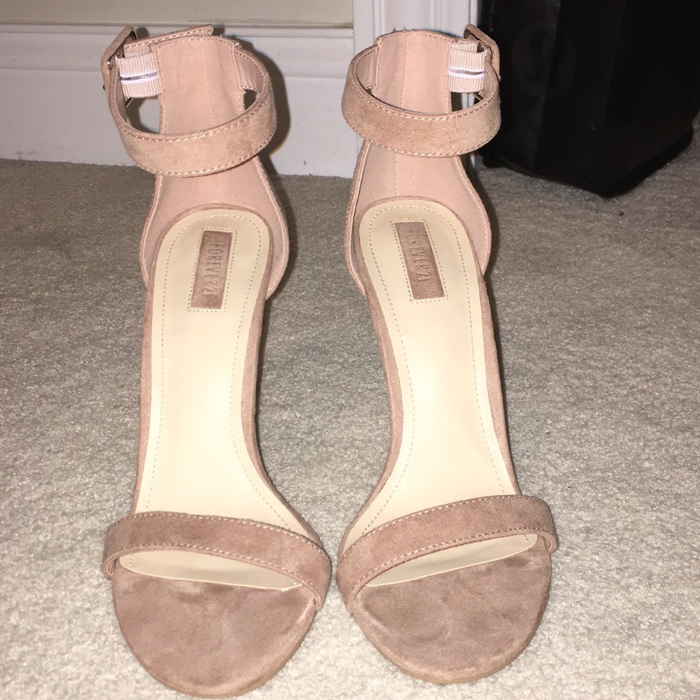 Nude ankle high heels